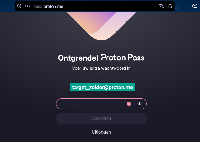 Proton Pass second-password lockout